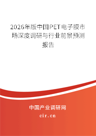 2026年版中國PET電子膜市場深度調(diào)研與行業(yè)前景預(yù)測報告 2026年版中國PET電子膜市場深度調(diào)研與行業(yè)前景預(yù)測報告