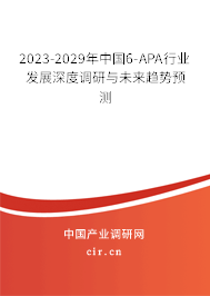 2023-2029年中國6-APA行業(yè)發(fā)展深度調(diào)研與未來趨勢預(yù)測