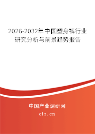 2026-2032年中國塑身褲行業(yè)研究分析與前景趨勢報告