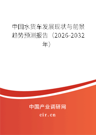 中國水貨車發(fā)展現(xiàn)狀與前景趨勢預(yù)測報告（2026-2032年）