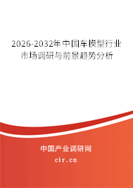 2026-2032年中國(guó)車模型行業(yè)市場(chǎng)調(diào)研與前景趨勢(shì)分析