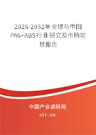 2026-2032年全球與中國PA6+ABS行業(yè)研究及市場前景報告