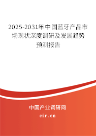 2025-2031年中國藍(lán)牙產(chǎn)品市場現(xiàn)狀深度調(diào)研及發(fā)展趨勢預(yù)測報(bào)告