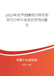 2025年版中國面膜市場專題研究分析與發(fā)展前景預(yù)測報告