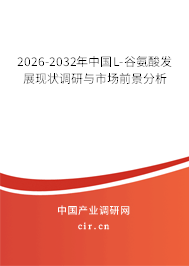 2026-2032年中國L-谷氨酸發(fā)展現(xiàn)狀調(diào)研與市場前景分析