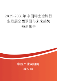 2025-2031年中國稀土冶煉行業(yè)發(fā)展全面調(diào)研與未來趨勢預測報告
