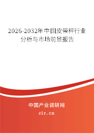 2026-2032年中國(guó)皮帶秤行業(yè)分析與市場(chǎng)前景報(bào)告