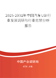 2025-2031年中國(guó)汽車(chē)UBI行業(yè)發(fā)展調(diào)研與行業(yè)前景分析報(bào)告