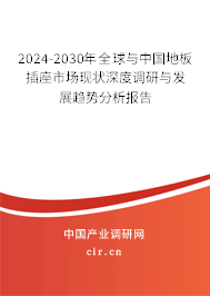 2024-2030年全球與中國(guó)地板插座市場(chǎng)現(xiàn)狀深度調(diào)研與發(fā)展趨勢(shì)分析報(bào)告