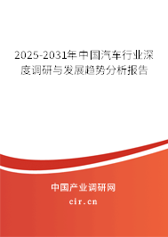 2025-2031年中國汽車行業(yè)深度調(diào)研與發(fā)展趨勢(shì)分析報(bào)告