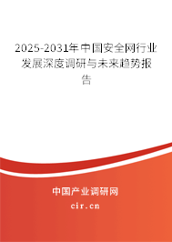 2025-2031年中國安全網(wǎng)行業(yè)發(fā)展深度調(diào)研與未來趨勢報告