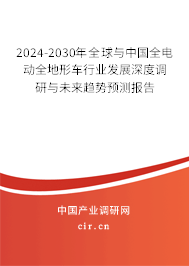 2024-2030年全球與中國全電動全地形車行業(yè)發(fā)展深度調(diào)研與未來趨勢預測報告