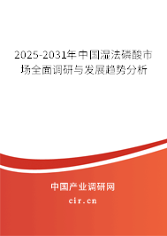 2025-2031年中國(guó)濕法磷酸市場(chǎng)全面調(diào)研與發(fā)展趨勢(shì)分析