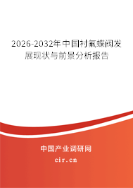 2026-2032年中國襯氟蝶閥發(fā)展現(xiàn)狀與前景分析報(bào)告