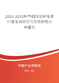 2026-2032年中國深層護(hù)發(fā)素行業(yè)發(fā)展研究與前景趨勢分析報告