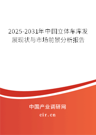 2025-2031年中國立體車庫發(fā)展現(xiàn)狀與市場前景分析報告