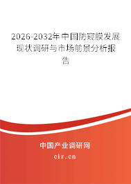 2026-2032年中國防窺膜發(fā)展現(xiàn)狀調(diào)研與市場前景分析報告