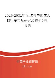 2025-2031年全球與中國(guó)成人自行車市場(chǎng)研究及趨勢(shì)分析報(bào)告