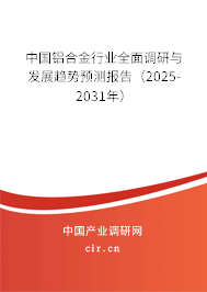 中國鋁合金行業(yè)全面調(diào)研與發(fā)展趨勢預測報告（2025-2031年）