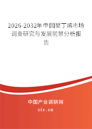 2026-2032年中國聚丁烯市場調(diào)查研究與發(fā)展前景分析報告