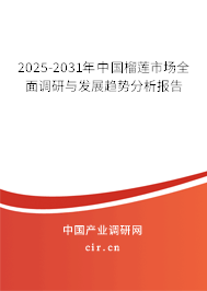 2025-2031年中國榴蓮市場全面調(diào)研與發(fā)展趨勢分析報告
