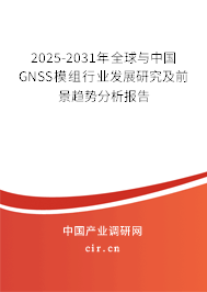 2025-2031年全球與中國GNSS模組行業(yè)發(fā)展研究及前景趨勢分析報告