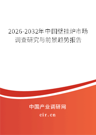 2026-2032年中國壁掛爐市場調(diào)查研究與前景趨勢報告