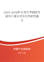 2025-2031年全球與中國酸洗服務(wù)行業(yè)現(xiàn)狀及前景趨勢報(bào)告