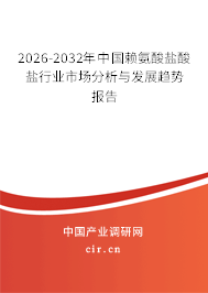 2026-2032年中國賴氨酸鹽酸鹽行業(yè)市場分析與發(fā)展趨勢報告