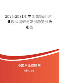 2025-2031年中國血糖監(jiān)測行業(yè)現(xiàn)狀調(diào)研與發(fā)展趨勢分析報(bào)告
