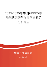 2023-2029年中國(guó)GDDR5市場(chǎng)現(xiàn)狀調(diào)研與發(fā)展前景趨勢(shì)分析報(bào)告
