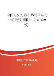 中國燈頭燈具市場調(diào)研與行業(yè)前景預(yù)測報告（2026年版）