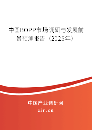 中國BOPP市場(chǎng)調(diào)研與發(fā)展前景預(yù)測(cè)報(bào)告（2025年）