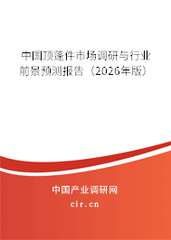 中國頂蓬件市場調(diào)研與行業(yè)前景預(yù)測報告(2026年版) 中國頂蓬件市場調(diào)研與行業(yè)前景預(yù)測報告(2026年版)