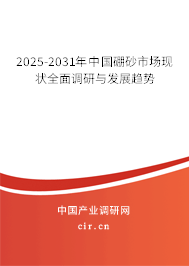 2025-2031年中國(guó)硼砂市場(chǎng)現(xiàn)狀全面調(diào)研與發(fā)展趨勢(shì)