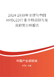 2024-2030年全球與中國AMOLED行業(yè)市場調(diào)研與發(fā)展趨勢分析報告