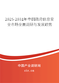 2025-2031年中國政府信息安全市場(chǎng)全面調(diào)研與發(fā)展趨勢(shì)