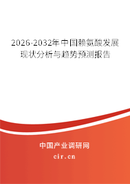 2026-2032年中國賴氨酸發(fā)展現(xiàn)狀分析與趨勢預測報告
