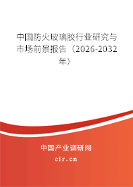 中國防火玻璃膠行業(yè)研究與市場前景報(bào)告（2026-2032年）