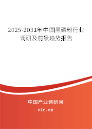 2025-2031年中國黑磷粉行業(yè)調(diào)研及前景趨勢報告