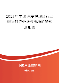 2025年中國汽車護(hù)理品行業(yè)現(xiàn)狀研究分析與市場前景預(yù)測報(bào)告 2025年中國汽車護(hù)理品行業(yè)現(xiàn)狀研究分析與市場前景預(yù)測報(bào)告