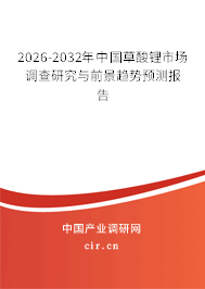 2026-2032年中國(guó)草酸鋰市場(chǎng)調(diào)查研究與前景趨勢(shì)預(yù)測(cè)報(bào)告