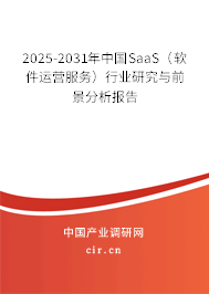 2025-2031年中國SaaS（軟件運(yùn)營服務(wù)）行業(yè)研究與前景分析報(bào)告