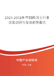 2025-2031年中國膨潤土行業(yè)深度調(diào)研與發(fā)展趨勢報告