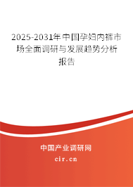 2025-2031年中國孕婦內褲市場全面調研與發(fā)展趨勢分析報告