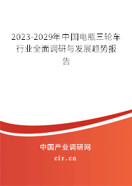 2023-2029年中國電瓶三輪車行業(yè)全面調(diào)研與發(fā)展趨勢報告
