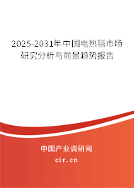 2025-2031年中國(guó)電熱毯市場(chǎng)研究分析與前景趨勢(shì)報(bào)告