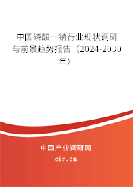 中國磷酸一鈉行業(yè)現狀調研與前景趨勢報告（2024-2030年）