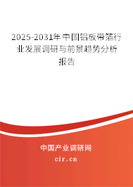 2025-2031年中國鋁板帶箔行業(yè)發(fā)展調(diào)研與前景趨勢分析報告