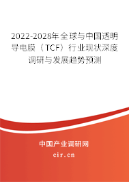 2022-2028年全球與中國(guó)透明導(dǎo)電膜（TCF）行業(yè)現(xiàn)狀深度調(diào)研與發(fā)展趨勢(shì)預(yù)測(cè)